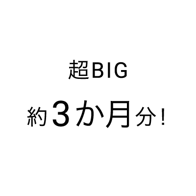 超BIG約3か月分